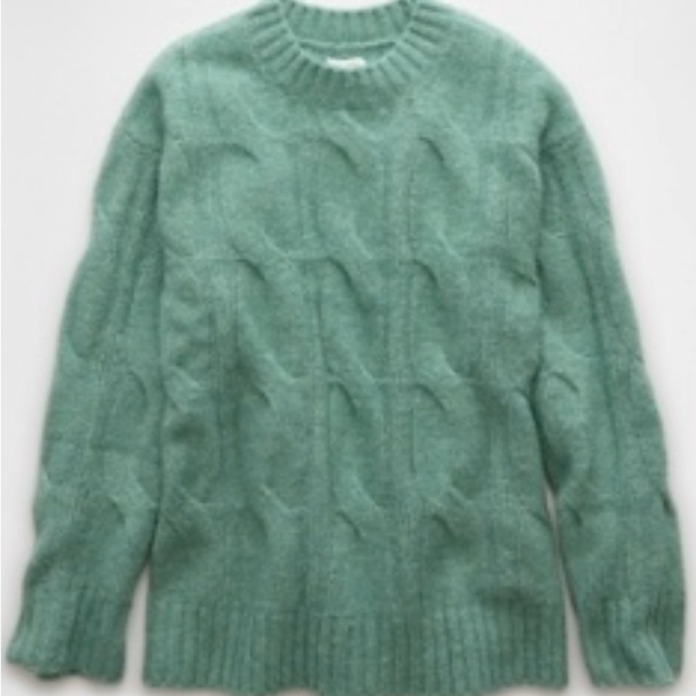 American Eagle Outfitters Soft Knit Sweater in Light Green